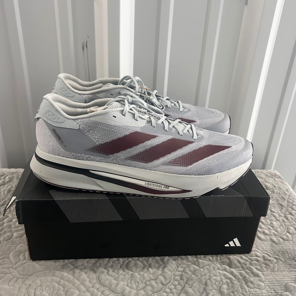 Adidas Adizero SL2 Texas A&M Aggies Men Running Shoes Stone Maroon JQ0233 Sz 14